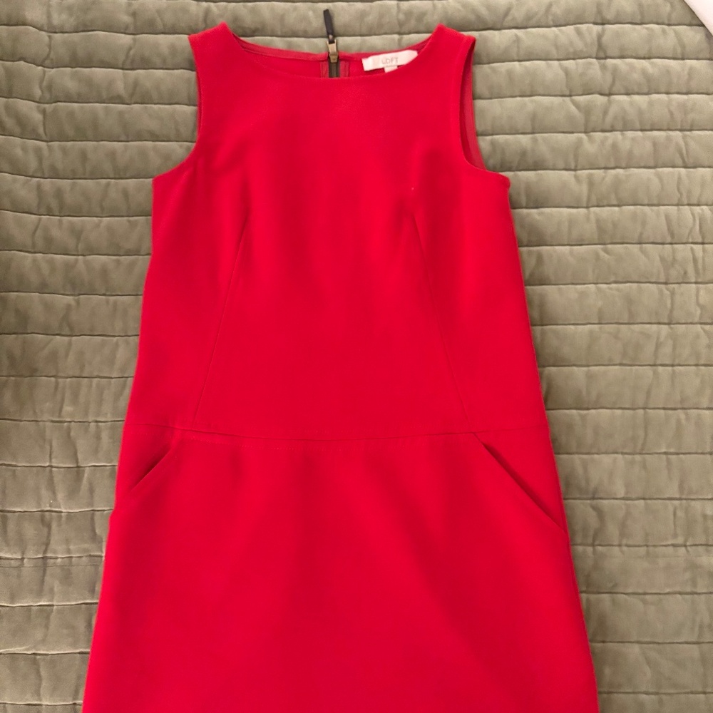 LOFT Red Mini Dress
